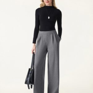 Gemütliche, hochgeschnittene, weite Schlupfhose mit Taschen