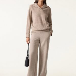 Alternative view of Gemütlicher, warmer Pullover mit V-Ausschnitt und lockerer Passform