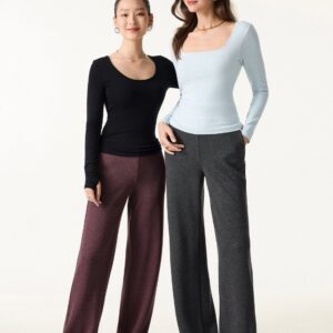 Alternative view of Mittelhohe, gerade geschnittene Schlupfhose mit Taschen