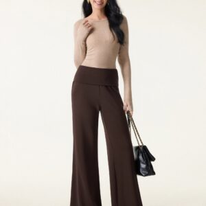 Bauchwärmer, ausgestellte Hose mit umklappbarem Bund und Taschen