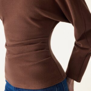 Alternative view of MaxWarm Rundhals-Top mit tailliertem Schnitt und Fledermausärmeln